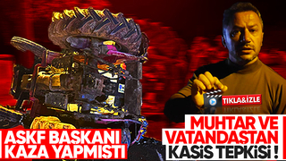 Sürekli kaza olan yolda kasis yapılmamasına tepki