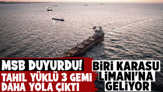 Tahıl yüklü 3 gemi daha yola çıktı; Biri Karasu'ya gelecek