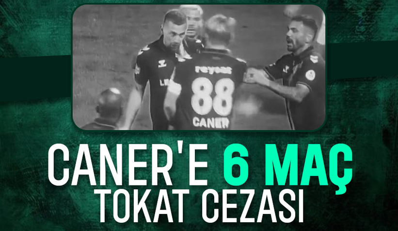 Takım arkadaşına tokat atmıştı; Caner'e 6 maç ceza