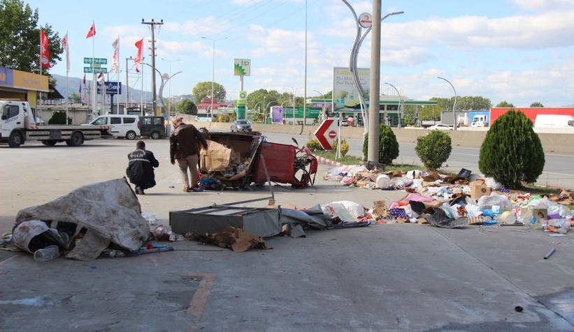 Taksi petrol istasyonuna daldı: 1 ölü