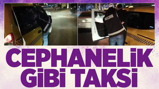 Taksiden cephanelik çıktı
