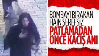 Taksim'de bomba bırakan kadın teröristin kaçış anı