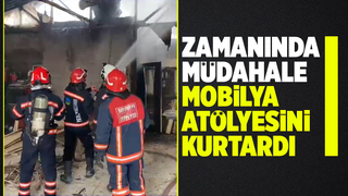 Talaş depolama alanında yangın