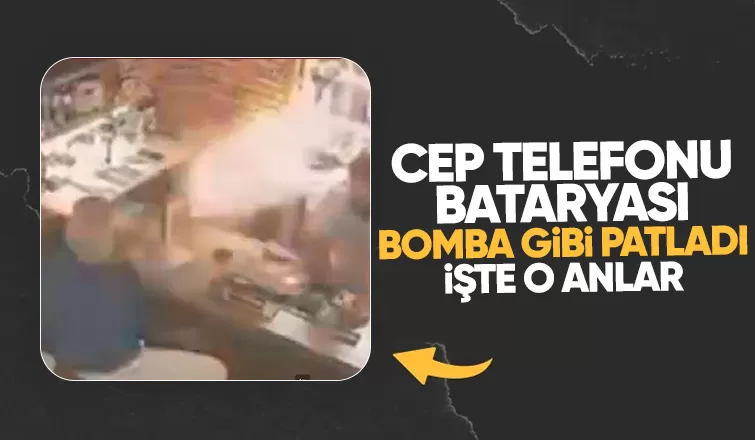 Tamir için getirilen telefonun bataryası bomba gibi patladı