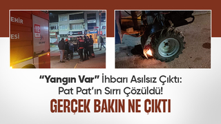 Tamir için yaktığı ateş ekipleri alarma geçirdi