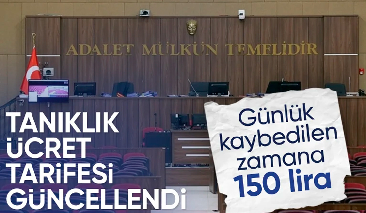 Tanıklık, hakem ve gider avansı tarifeleri Resmi Gazete'de