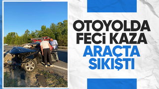 Tankere çarpan otomobilin sürücüsü yaralandı