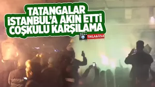 Taraftarlar havaalanına akın etti