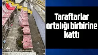 Taraftarlar stadyumu savaş alanına çevirdi