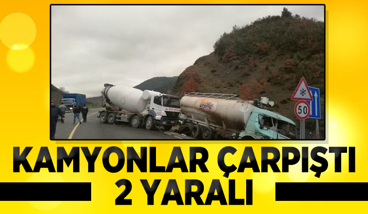 Taraklı'da kamyonlar çarpıştı