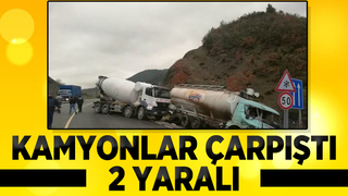 Taraklı'da kamyonlar çarpıştı