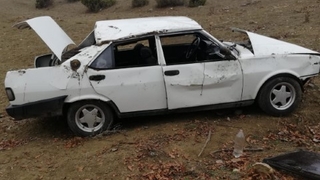 Taraklı'da otomobil takla attı