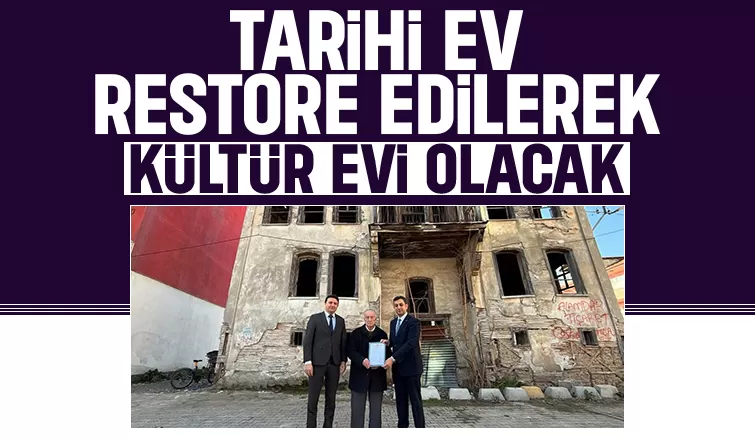 Tarihi ev yıkılmaktan kurtuldu
