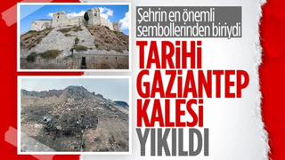Tarihi Gaziantep Kalesi, depremde yıkıldı