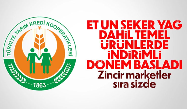 Tarım Kredi Kooperatifi marketlerinde indirim dönemi başlıyor