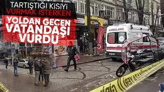 Tartıştığı kişiyi vurmak isterken yoldan geçen vatandaşı vurdu