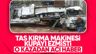 Taş makinesinin devrildiği kazada 1 kişi öldü
