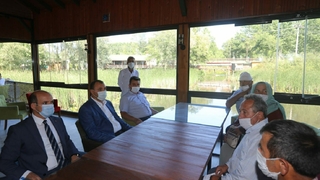 Taş ocağı sorununu Vali kaldırım'a ilettiler