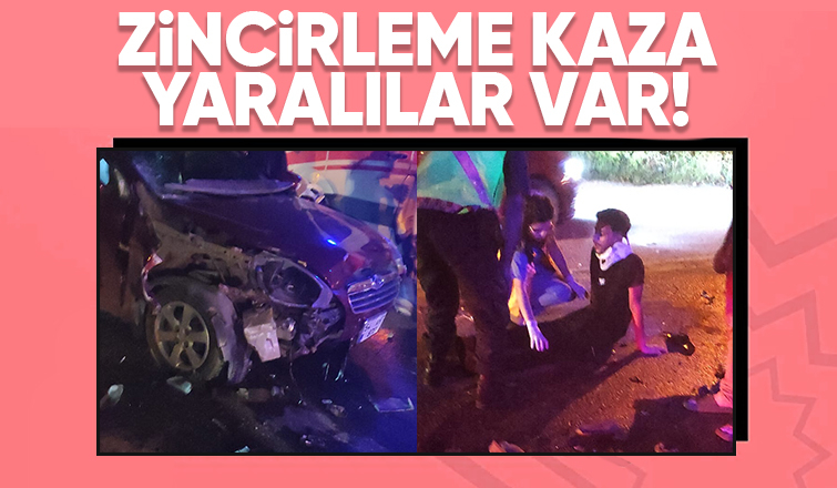 Taşburun yolunda zincirleme kaza yaralılar var