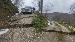 Taşyatak'ta heyelan