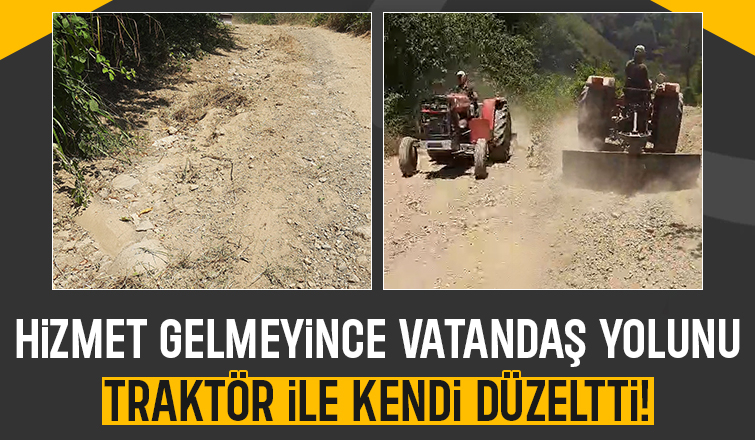 Taşyatak'ta vatandaş kendi yolunu kendi düzeltti