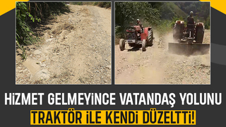 Taşyatak'ta vatandaş kendi yolunu kendi düzeltti