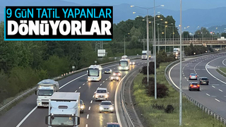 Tatilden dönenler otoyolda yoğunluk oluşturdu  Ramazan Bayramı’nı memleketlerine geçirip tatili 9 g