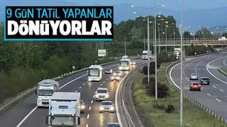 Tatilden dönenler otoyolda yoğunluk oluşturdu  Ramazan Bayramı’nı memleketlerine geçirip tatili 9 g