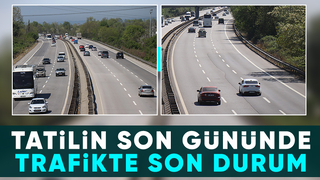Tatilin son gününde trafik akıcı