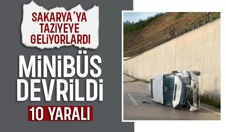 Taziye yolunda kaza 10 yaralı