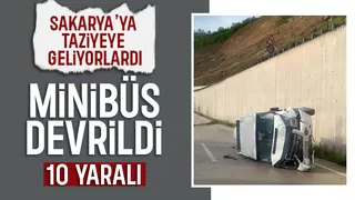 Taziye yolunda kaza 10 yaralı