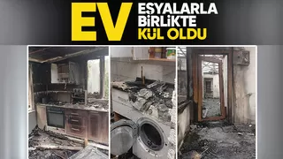 Tek katlı ev yandı