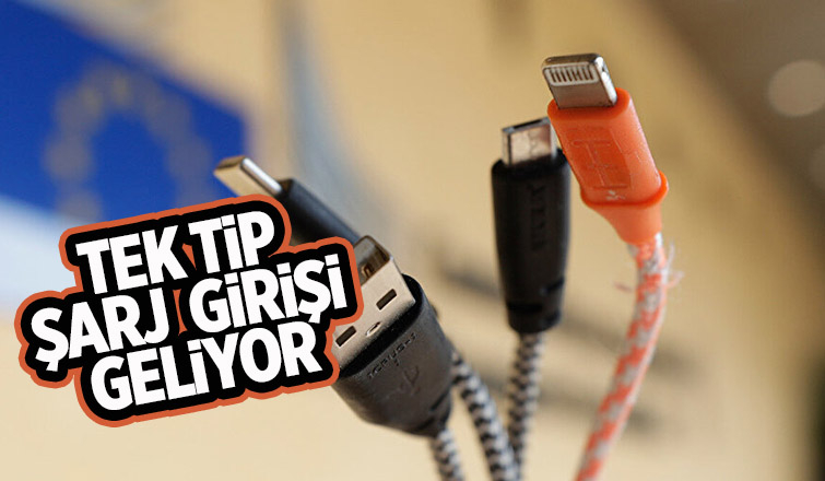 Tek tip şarj girişine yeşil ışık