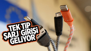 Tek tip şarj girişine yeşil ışık