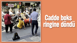 Tekme ve yumrukların havada uçuştuğu kavga kamerada