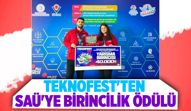 Teknofest'te SAÜ birincilik ödülü aldı