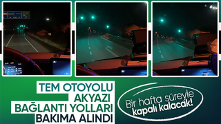 TEM Akyazı girişleri bir hafta süreyle trafiğe kapatıldı