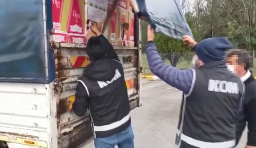 TEM'de 4,5 milyon kaçak makaron ele geçirildi