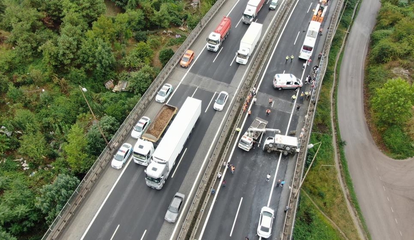 TEM'de 9 araç biribirine girdi