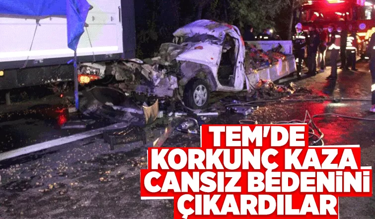 TEM'de arıza yapan tıra çarptı: 1 ölü