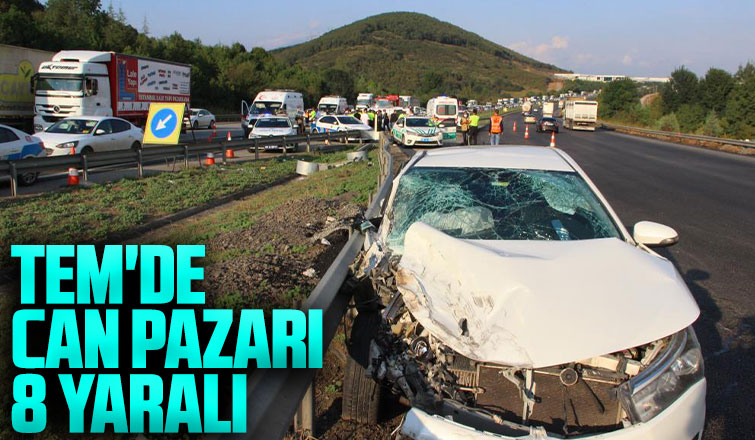 TEM'de can pazarı: 8 yaralı