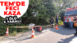 TEM'de kaza: 1 ölü, 5 yaralı