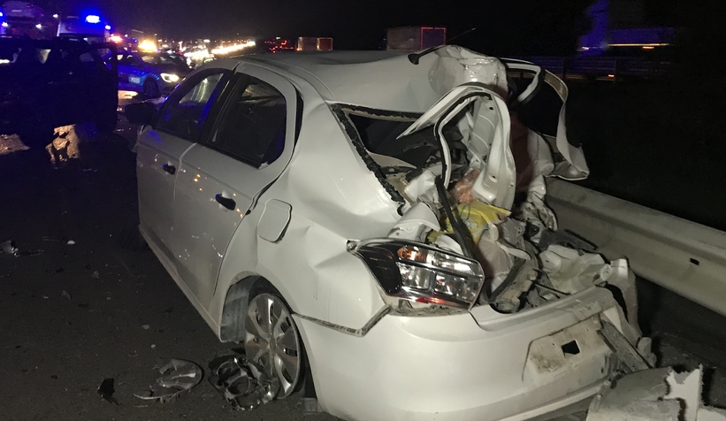 TEM'de kaza;  2’si çocuk 5 kişi yaralı