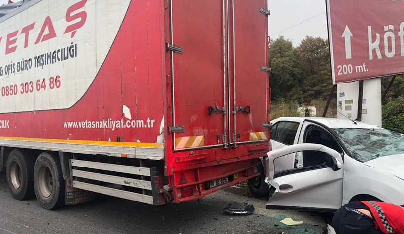 TEM'de kaza, ölümden döndü