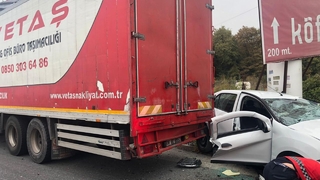 TEM'de kaza, ölümden döndü