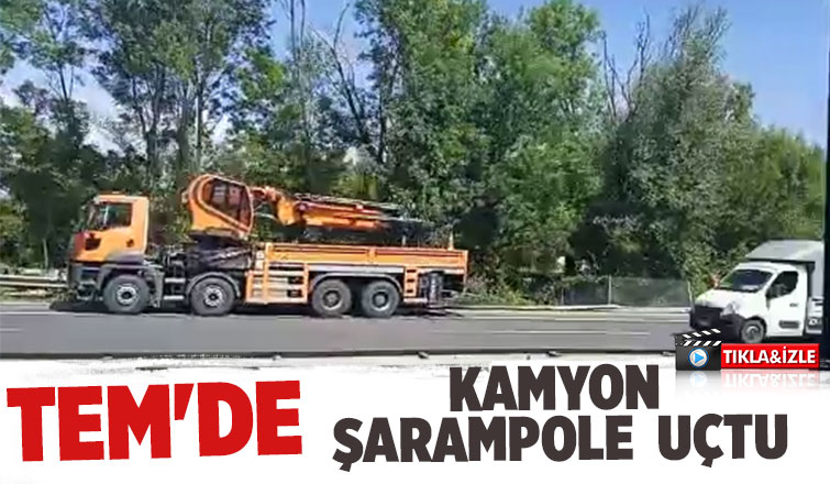 TEM'de korkutan kaza