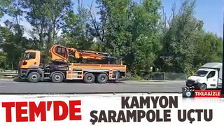 TEM'de korkutan kaza