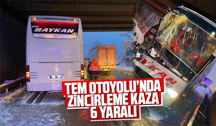 TEM'de zincirleme kaza: 6 yaralı