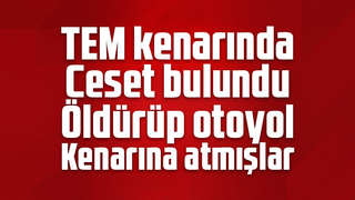 TEM kenarında Suriyelinin cesedi bulundu