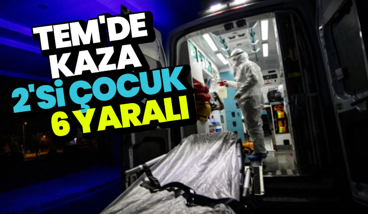 TEM Otoyolu Akyazı kesiminde kaza: 6 yaralı